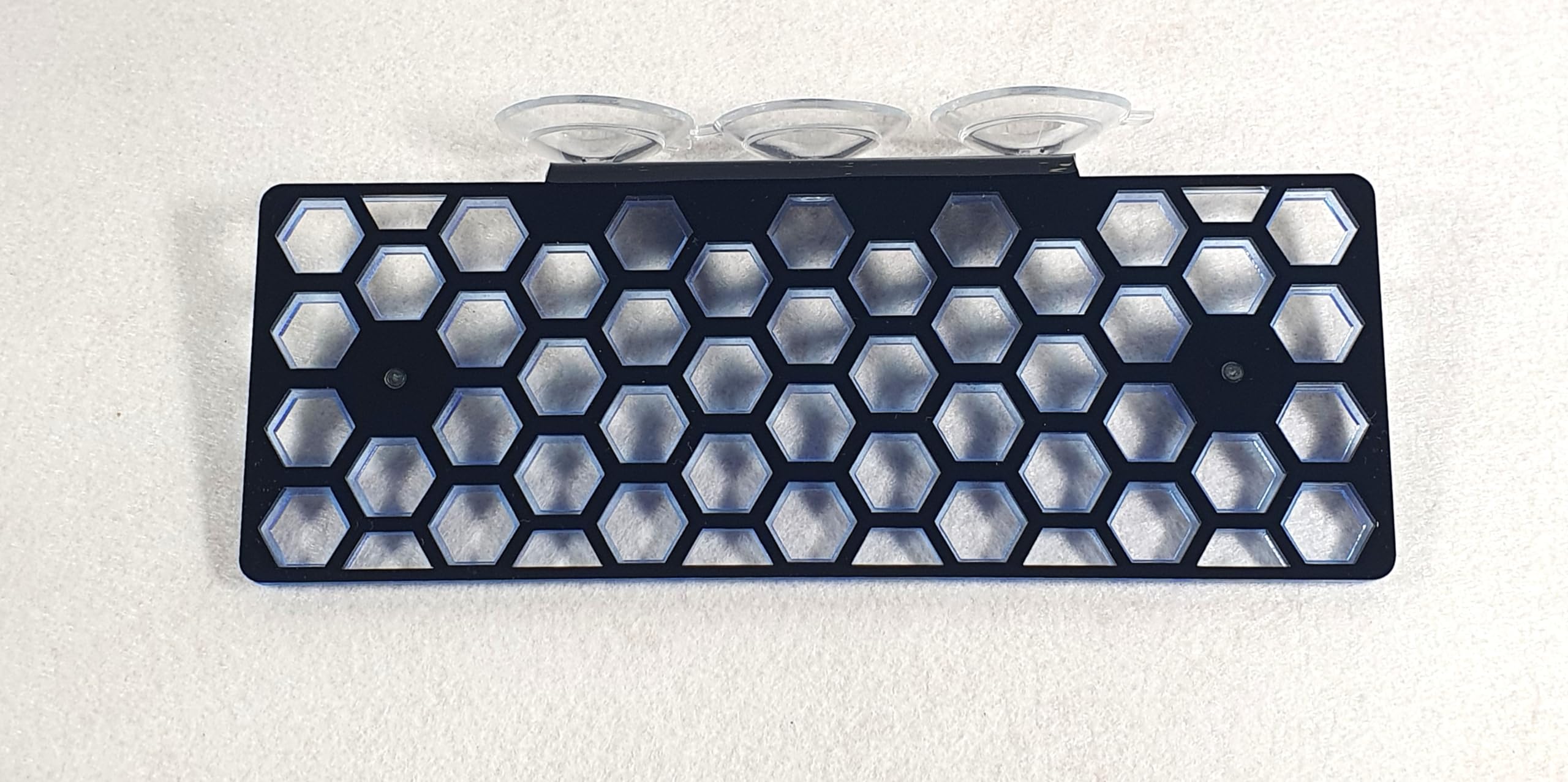 Reef-Geeks Coral Frag racks, 3 Fluorescent colours. 3 Diffrent sizes. coral frag Plugs (Black and Neon Blue, Large)