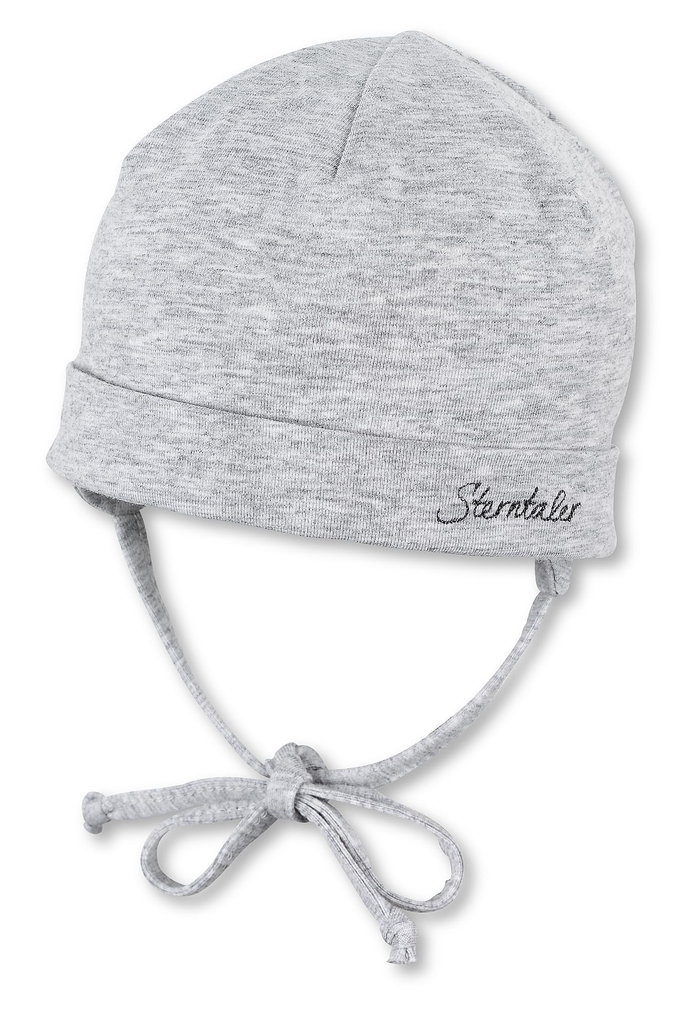 Sterntaler Unisex Baby Unisex Kid's Gorro Beanie Con Vuelta Flat Cap, Silver 513, 35 Hat, Silver (Silber 513), Small (Manufacturer Size: 35)