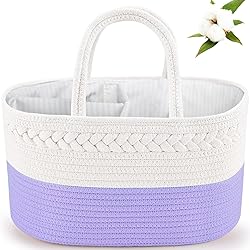 ABenkle Diaper Caddy Organizer, Boho Rustic Cotton
