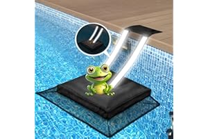 HKZ Animal Saving Escape Ramp for Pool, Critters Frog Saver for Swimming Pools with Reflective Strips, Pool Frog Floating Escape Ramp Pads for Small Critters, Lizards, Ducks, Snakes, Squirrel (Black)