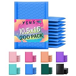 Yens Poly Bubble Mailers 10.5x16 200 Pack Blue
