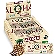 ALOHA Organic Plant Based Protein Bars - Oatmeal Chocolate Chip - 12 Count, 1.9oz Bars - Vegan Snacks, Low Sugar, Gluten-Free, Low Carb, Paleo, Non-GMO, Stevia-Free, No Sugar Alcohols