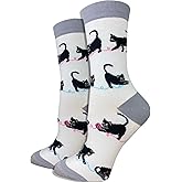 Women's Premium Comfort Animal Socks (Black Cats) 4-10