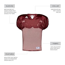 Russell Athletic Stock Practice Jersey Cardinal XL