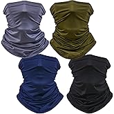 HCMY 4 Pack Multifunctional Magic Scarf Outdoor Headwear Bandana Neck Gaiter Balaclava Summer Cooling Tube UV Face Mask