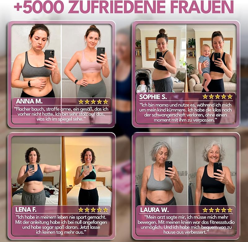 Klappbarer Pilates Reformer für Zuhause mit Zubehör & 10 Übungen – Pilates Board / Pilates Brett, Mini Pilates Reformer Gerät, Home Gym Pilates Reformer Maschine (SCHWARZ)