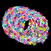 Valentines Day Gifts, 100 PCS New Year LED Flower Crowns Headbands, Light Up Flower Crowns For Women, Glow in the Dark Headband for Wedding Reception Birthday Mardi Gras Cosplay Princess Party Favors