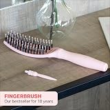 Olivia Garden Fingerbrush Care Iconic Small Pink Detangling Brush Boar Nylon view 2
