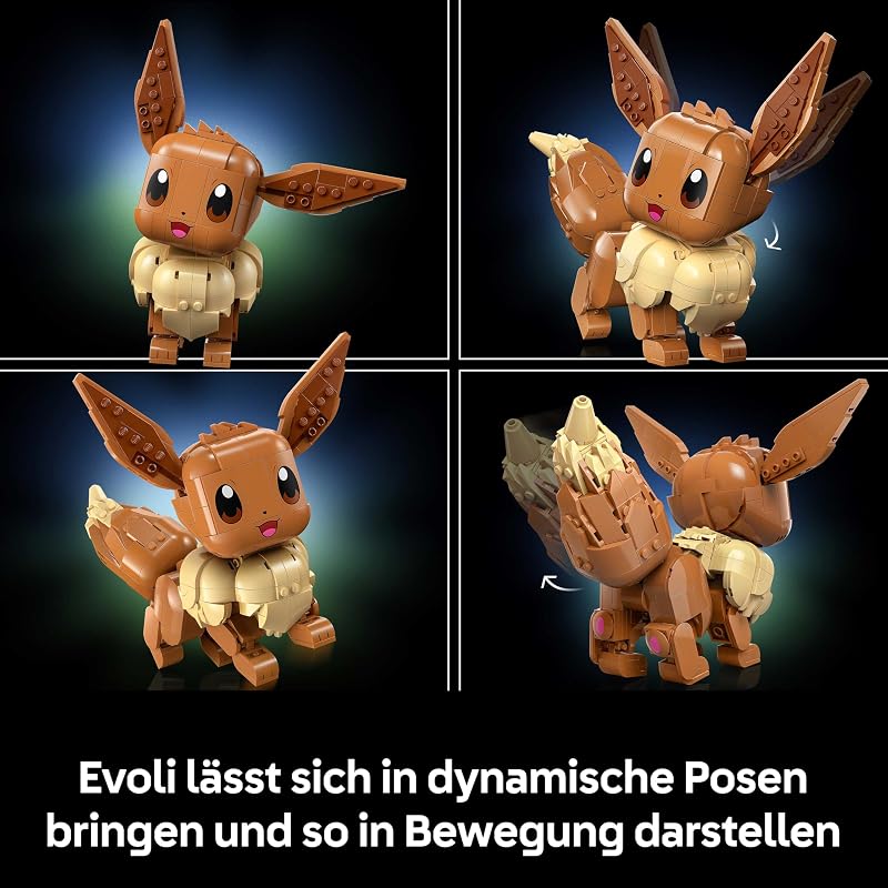 Pokémon Evoli Figur - Bauset für Erwachsene - Anime Modellbau mit beweglichen Gliedmaßen, Ohren und Schwanz - DIY Deko für Zimmer oder Schreibtisch - Sammler Geschenkidee für Gaming Fans – 72151