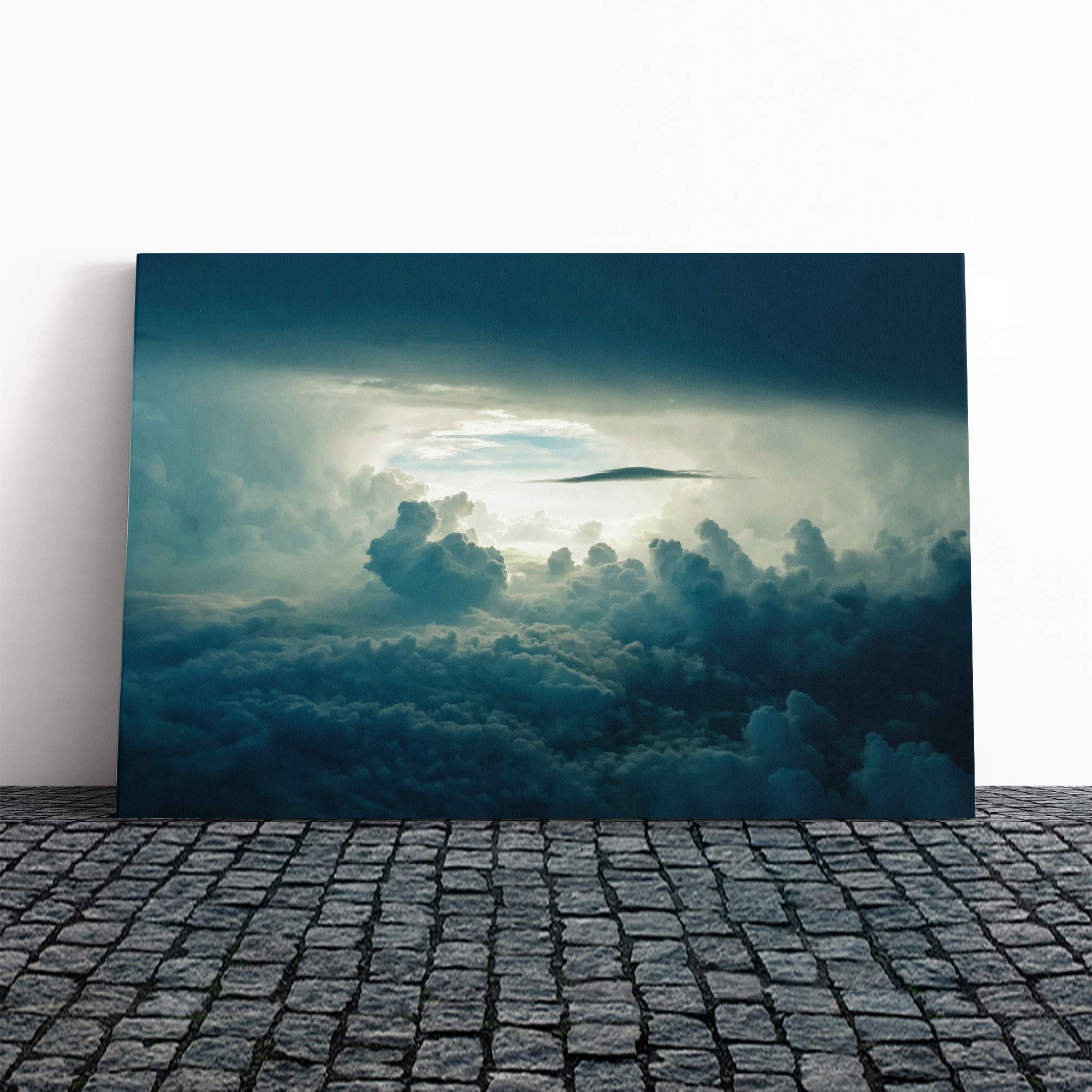 Beautiful Sky Clouds (1) Canvas Print | Gallery Wrapped 30mm Frame Wall Art | 20x14 inches | Ready to Hang | Modern Picture | Living Room Bedroom Lounge Office