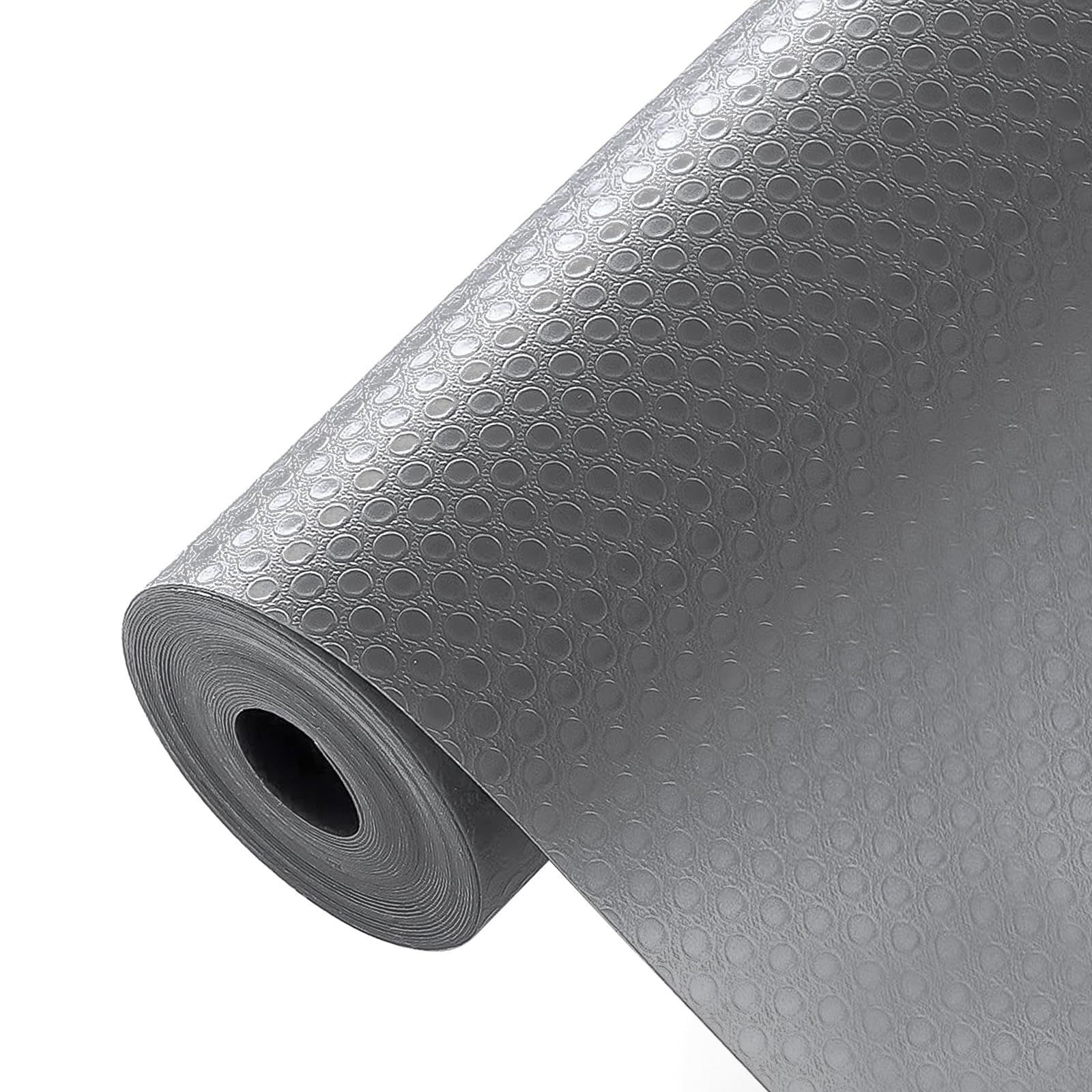 Photo 1 of Shelf Liner, Waterproof Refrigerator Liner, Drawer Liners for Kitchen Cabinet, Bathroom Under Sink Mat Non Adhesive Fridge Liner EVA Place Mats Roll - Grey 17.7"×197"