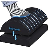 BlissTrends Foot Rest for Under Desk at Work-Versatile Foot Stool with Washable Cover-Comfortable Footrest with 2 Adjustable Heights for Car,Home and Office to Relieve Back,Lumbar,Knee Pain-Black
