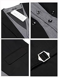 Coofandy Mens Formal Fashion Layered Vest Waistcoat