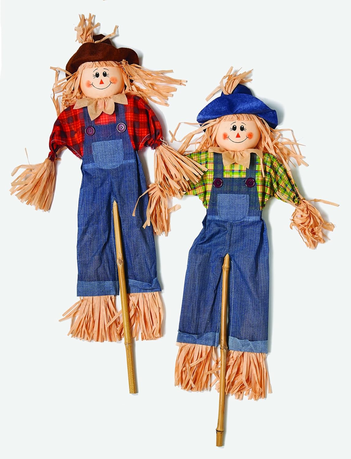 Worth Imports 48" Scarecrow On Stick, Set of 2 Home & Kitchen