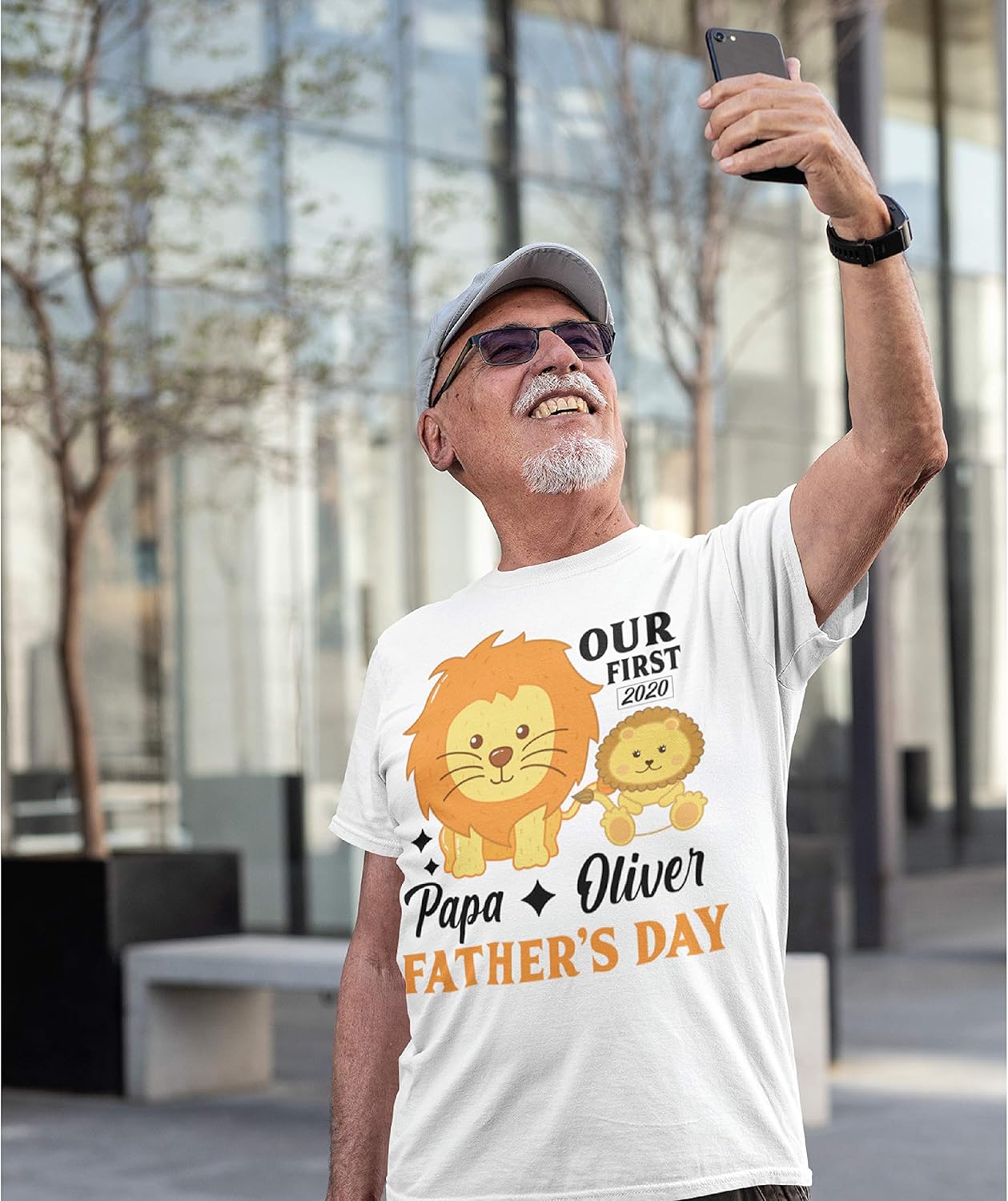 Download Personalized Matching Our First Father S Day T Shirt Onesie Gift For Best Dad Papa Grandpa Ever Funny Customize Baby Bodysuits Shirt Gifts For Doughter And Son Daddy And Baby Wolf