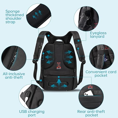kopack Laptop Backpack,17 inch Smart Laptop Backpack with Hidden
