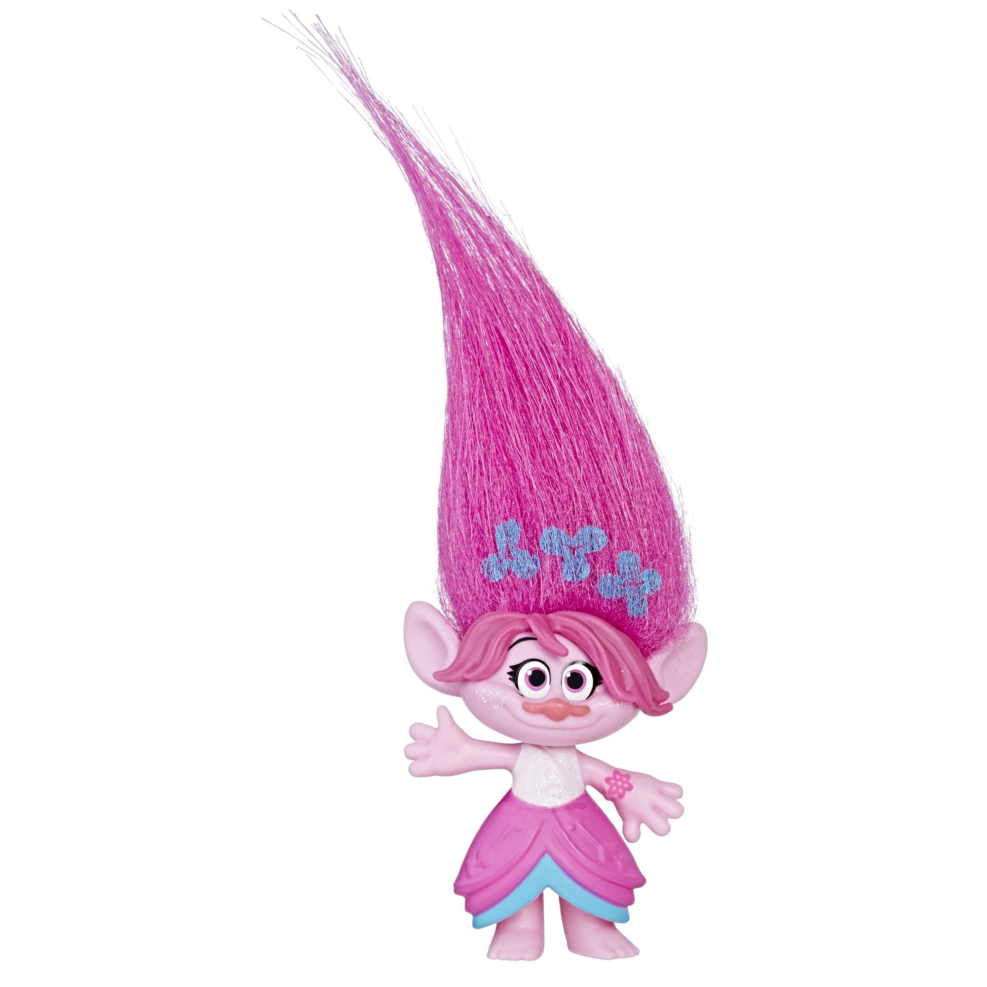Trolls DreamWorks Poppy Hair Collectible Figure with Printed Hair