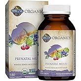Garden of Life Organics Prenatal Multivitamin with Folate, B6, B12, D3 & Iron – Prenatal Vitamins for Women with Energy Metab