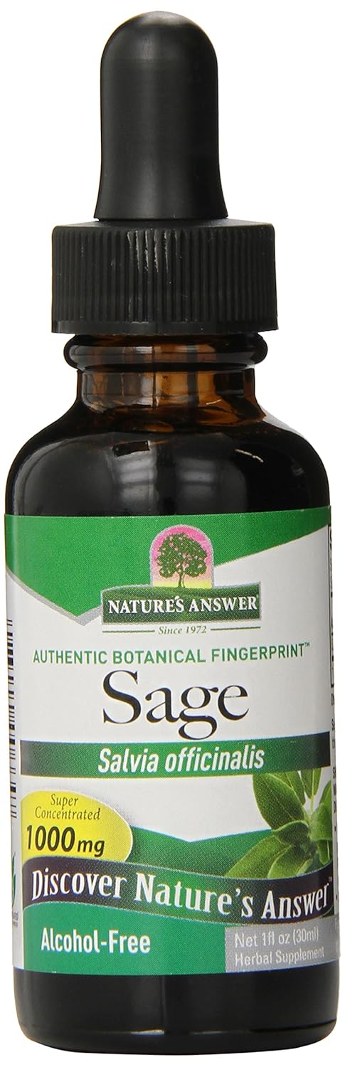 Nature's Answer Alcohol-Free Sage Leaf, 1-Fluid Ounce