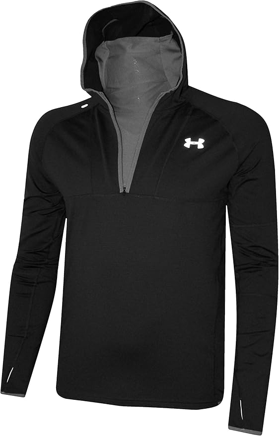 Under Armour Mens Athletic 3/4 Zip Hooded Running Long