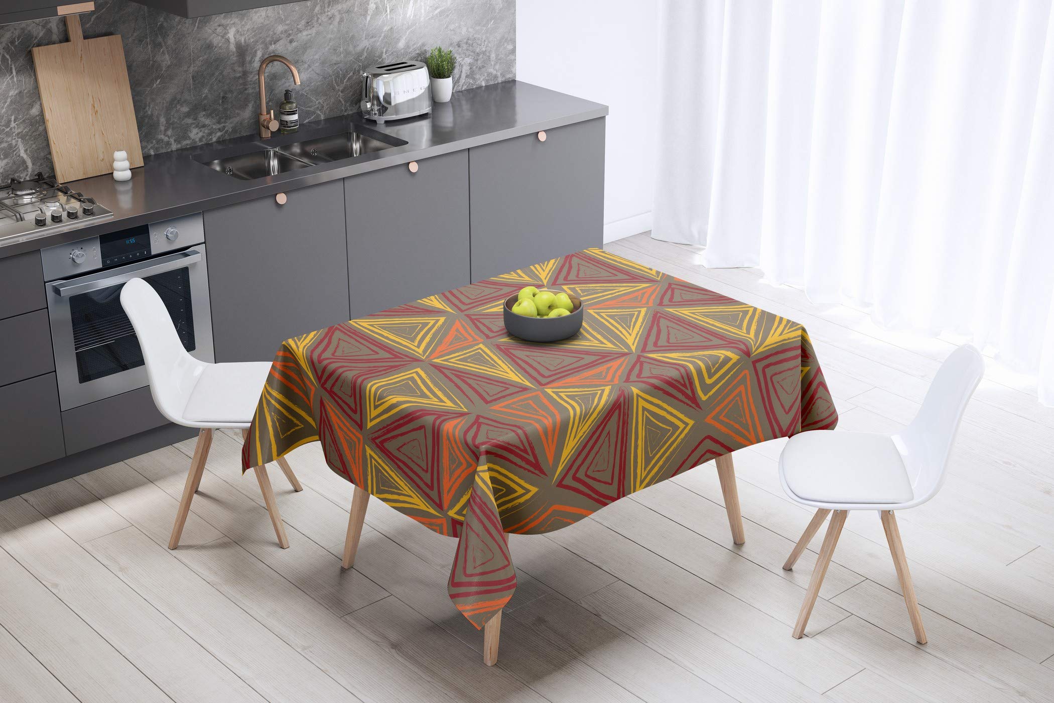 Bonamaison Kitchen Decoration, Tablecloth, 140cm x 140cm - Designed and Manufactured in Turkey