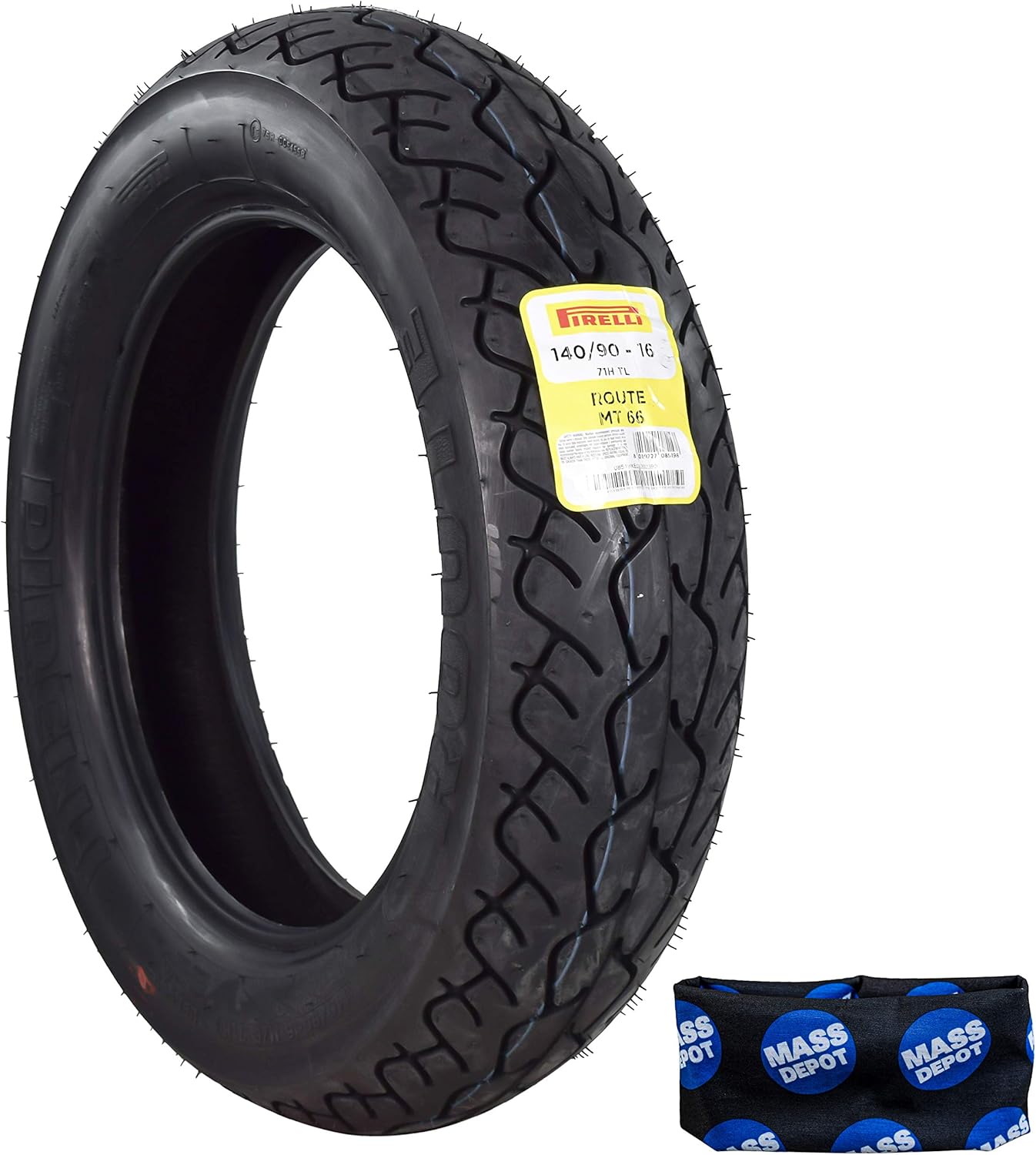 Pirelli MT 66 Route Motorcycle Cruiser Tire (140/9016 R) Includes Neck Gaiter