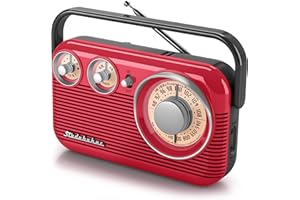 Studebaker SB2003 Retro Portable AM/FM Radio (red/Black)