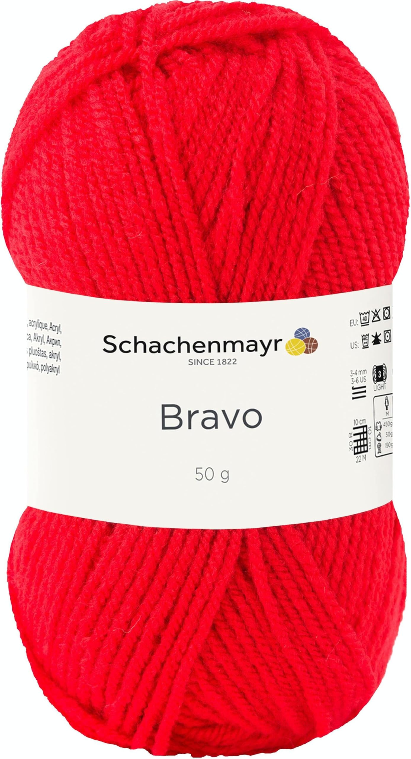 Schachenmayr Bravo 9801211-08221 Fire Hand Knitting Yarn Crochet Yarn โ image 1