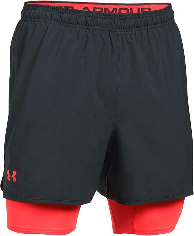 under armour men's qualifier 2 in 1 shorts