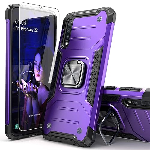 IDYStar for Galaxy A50 Case with Tempered Glass Screen Protector