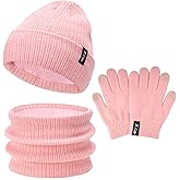 Toddler Baby Kids Winter Hats Mittens Scarfs for 6-12 Months, Beanie Gloves Neck Warmer Gifts for 2 3 4-8 Year Old Girls Boys