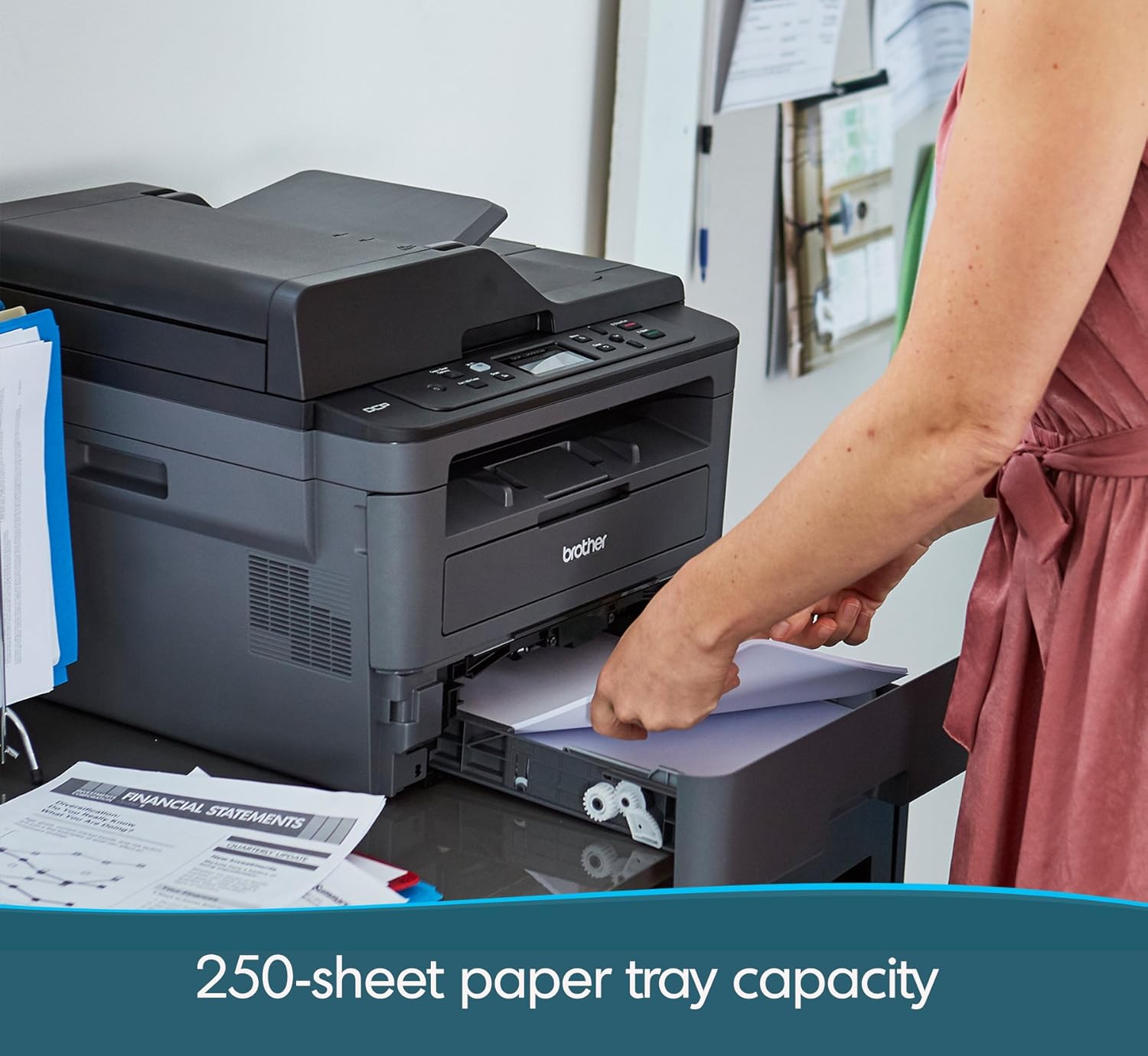 Brother Monochrome Laser Printer, Compact Multifunction Printer and Copier, DCPL2550DW,  Dash Replenishment Ready, Black: Office Products