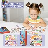mierEdu Magnetic Dress Up Case Mermaid 30+ Puzzles Pretend Play Ages 3-5 Gift view 3