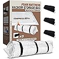 Twin Mattress Vacuum Bag for Moving Storage Shipping, for Memory Foam Latex Mattress Thick and Tear Resistant with Straps (Twin)