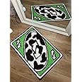 Estmy UNO Card Rug, Modern Abstract Unique Cool Fun 2x3 Small Area Rugs for Bathroom Bedroom Kitchen Non Slip Washable Funky Aesthetic Retro Indoor Door Mat Entryway Throw Rug Carpet, Gift for Him/Her