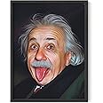 HAUS AND HUES Cool Posters for Guys Bedroom - Meme Posters for Boys Room, Funny Wall Decor, Albert Einstein Wall Art, Albert Einstein Poster, Posters for Room Aesthetic Men (Unframed 12x16)