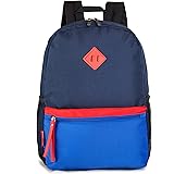 HawLander Little Kids Backpack for Boys Toddler School Bag Fits 3 to 6 years old, 15 inch, Navy Blue
