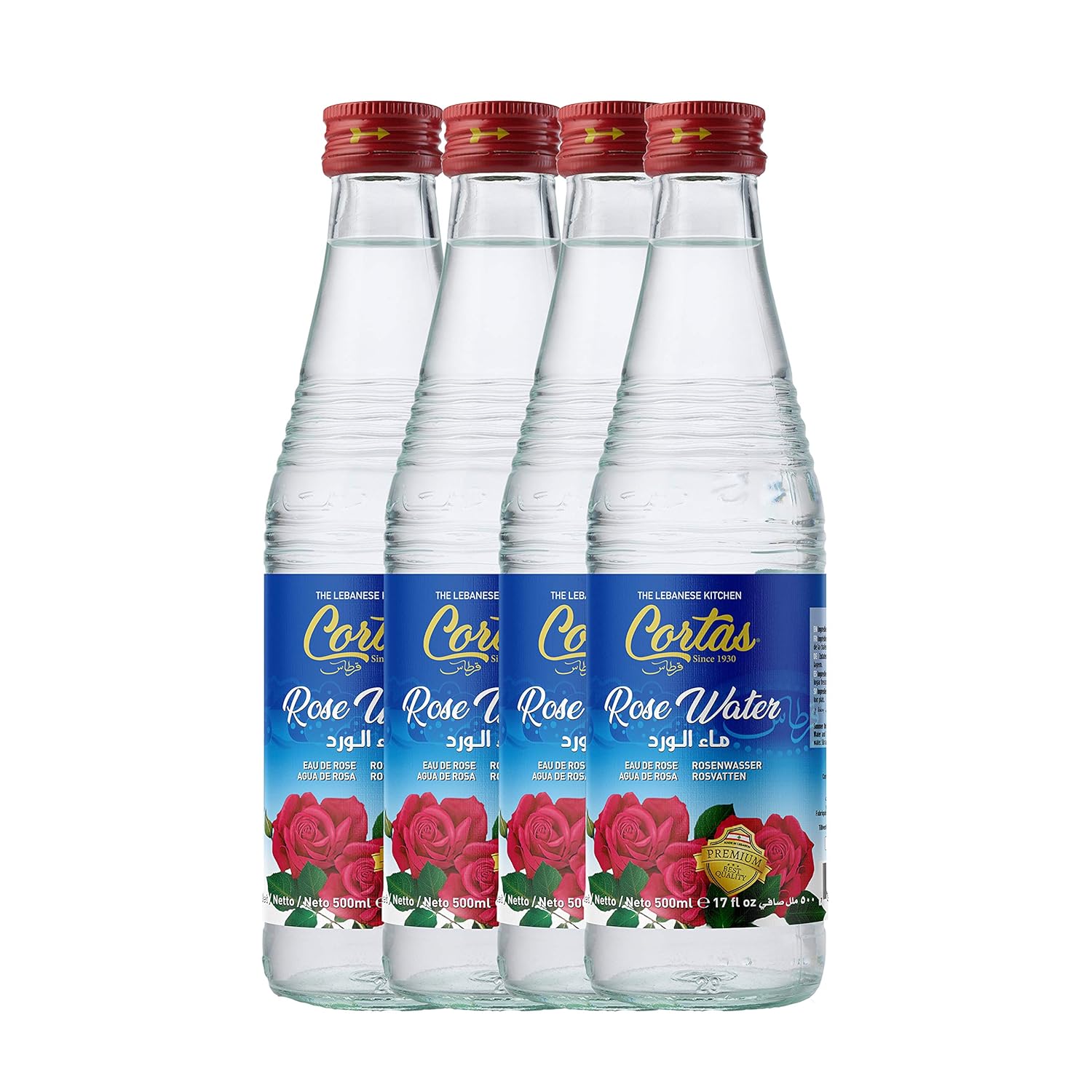 Amazon Com Rose Flower Water Cortas 17 Oz Dessert Toppings Grocery Gourmet Food