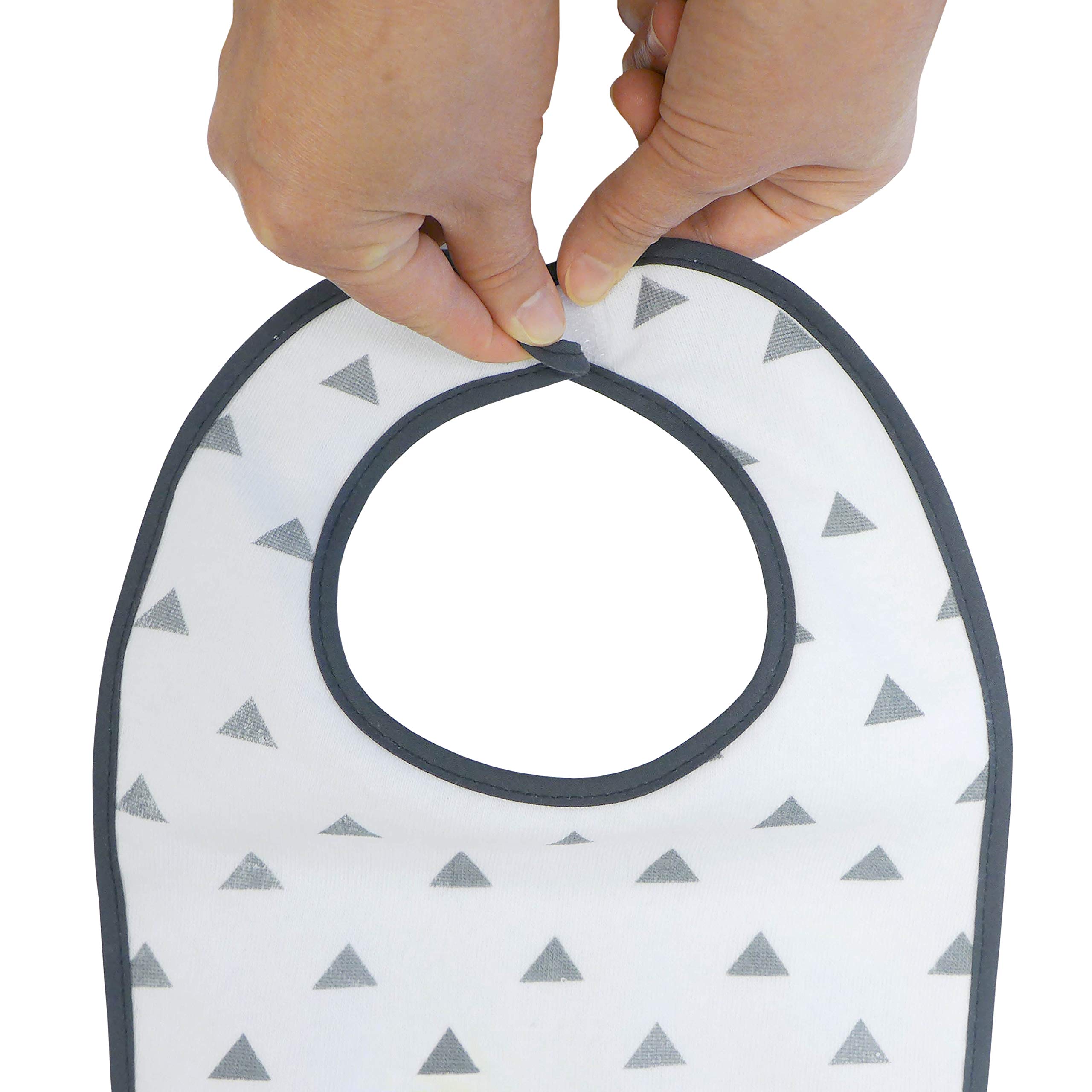 Neat Solutions 10 Pack Water Resistant Bib Set Blue/Grey Assorted, 10 Count, 0+ Months