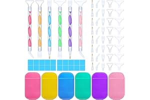 NiArt 72PCS 5D Diamonds Painting Tools and Accessories Kits with Drill Pen Multi Tips Rhinestone Picker, Glue Clay, Anti-Slip Tools Sticky Mat, Nail Art for Adult and Kids