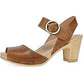 Dansko Tamra Peep Toe Sandal for Women - Quality Leathers and a Heel for a Classy, All-Day Look - Cushioned Footbed for All-Day Comfort
