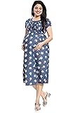 Mamma's Maternity Denim Printed Maternity Dress