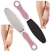 Made in Germany Double Sided Foot File Callus Remover, Stainless Steel and Emery Sides Feet Scrubber, Professional Pedicure Foot Care Tool Rasp, Long Lasting Foot Buffer, Heel Scraper, Wonder Pedi