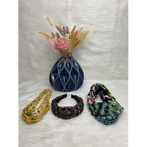 Women's Boho Headbands for Women Girls Wide Bohemian Knotted Yoga Headband Head Wrap Hair Band Elastic Hair Band Accessories for girl