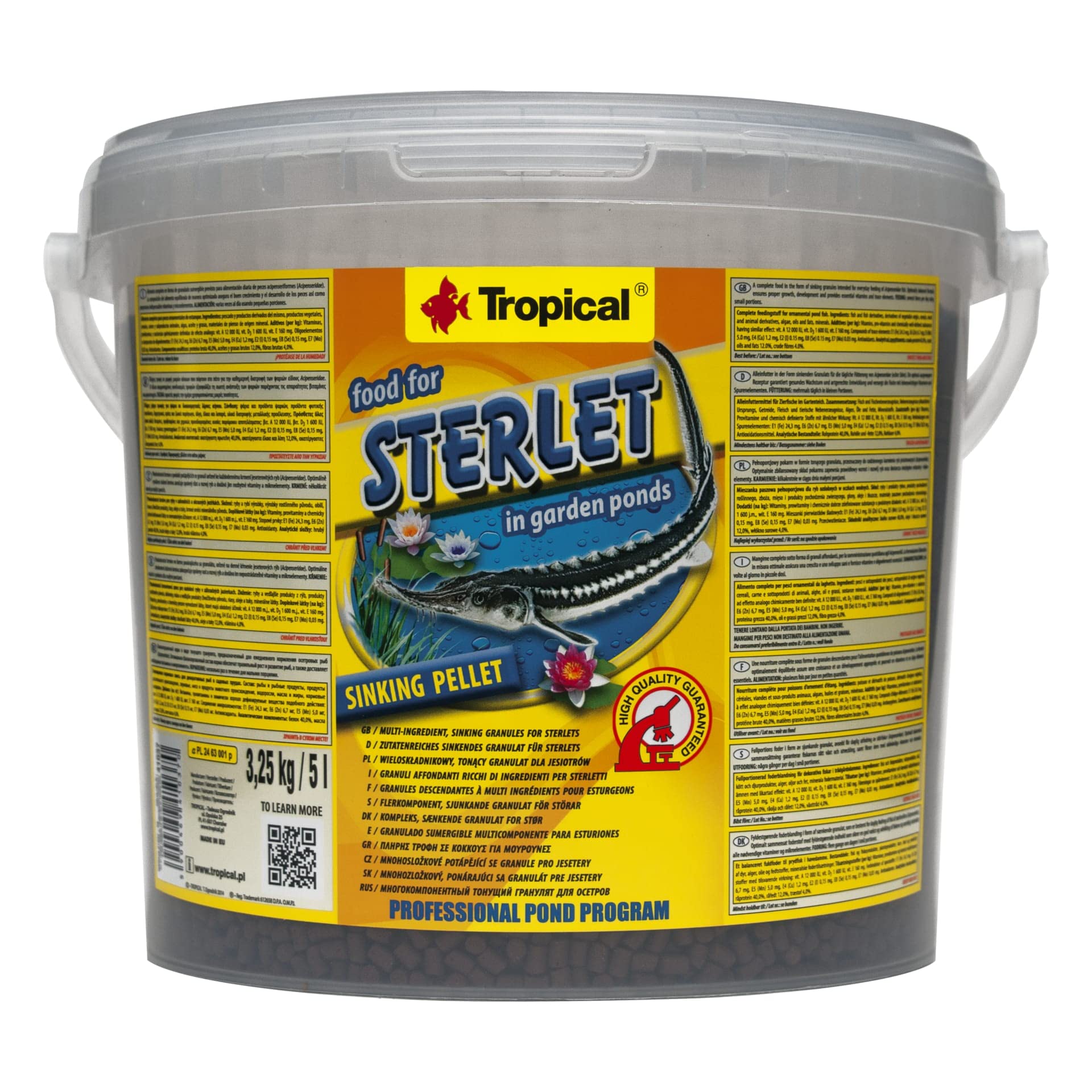 Tropical Sterlet (sturgeon food), pack of 1 (1 x 5 l)