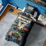 Monster Jam Single Duvet Cover Grave Digger Max-D Megalodon Dragon El Toro Loco view 2