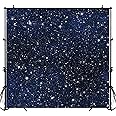 Sensfun Night Sky Stars Backdrop Universe Space Theme Starry Photography Backdrops Night Twinkle Star Photo Studio Booth Background 8x8ft