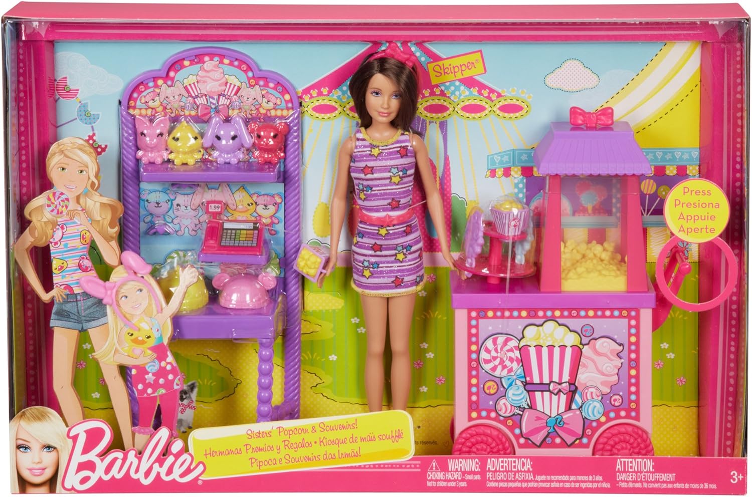 barbie popcorn set