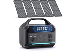 DARAN Solar Generator with Panels Included - Portable Power Station 300W with 30W Solar Panel, 192Wh(60000mAh) LiFePO4 Battery, Power Bank 8-Port Design w/2 AC Outlets for Home,Laptop, RV,Hurricane,Camping