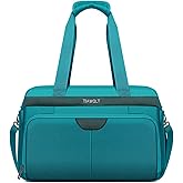 TIAWOLT Carry-On Luggage Travel Duffle Bag Carry on Duffle Airline Approved Expandable Travel Duffle, Weekender Bag for Men and Women with Wet Pocket Large Compartment, Green
